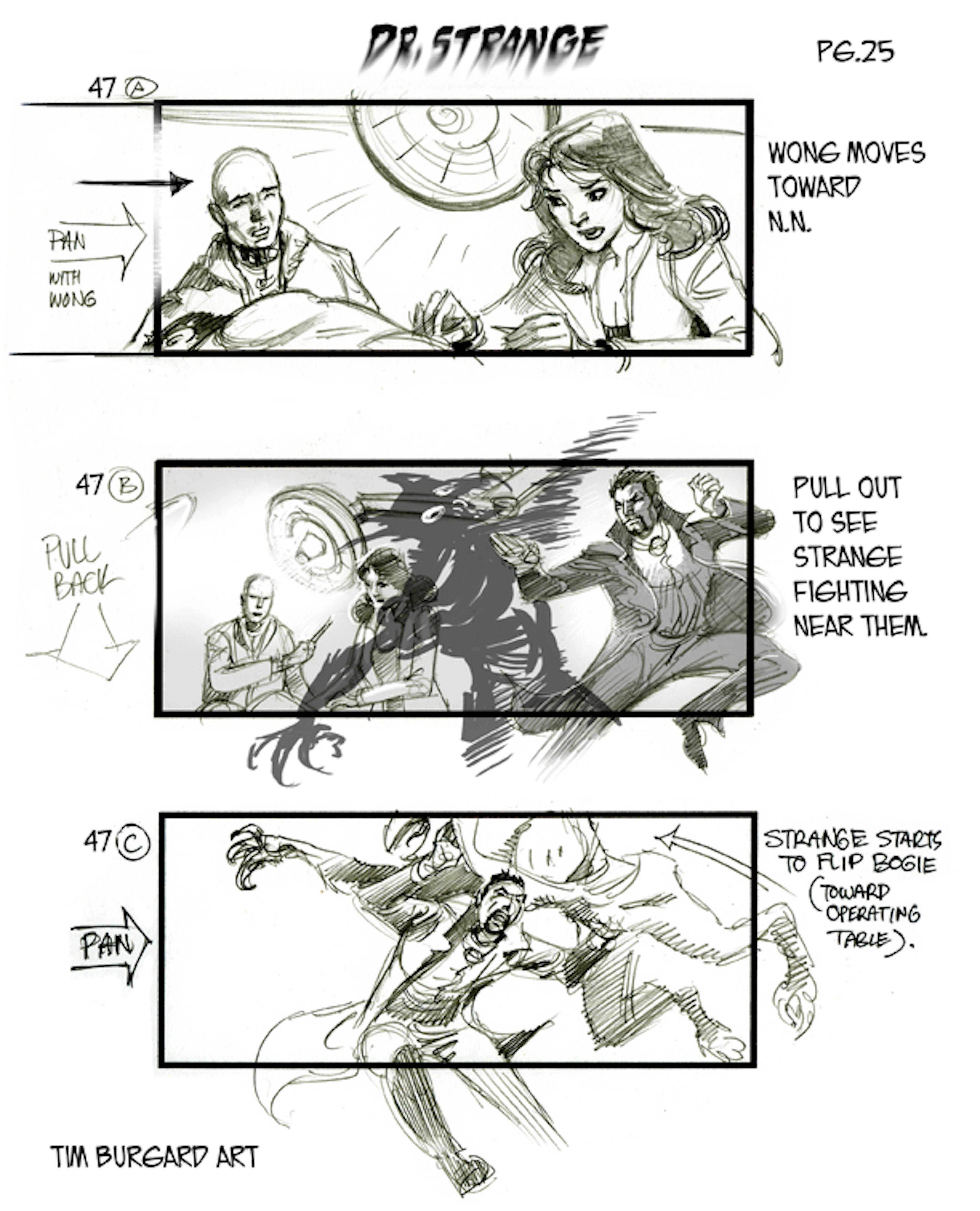 Storyboards from Dr. Strange