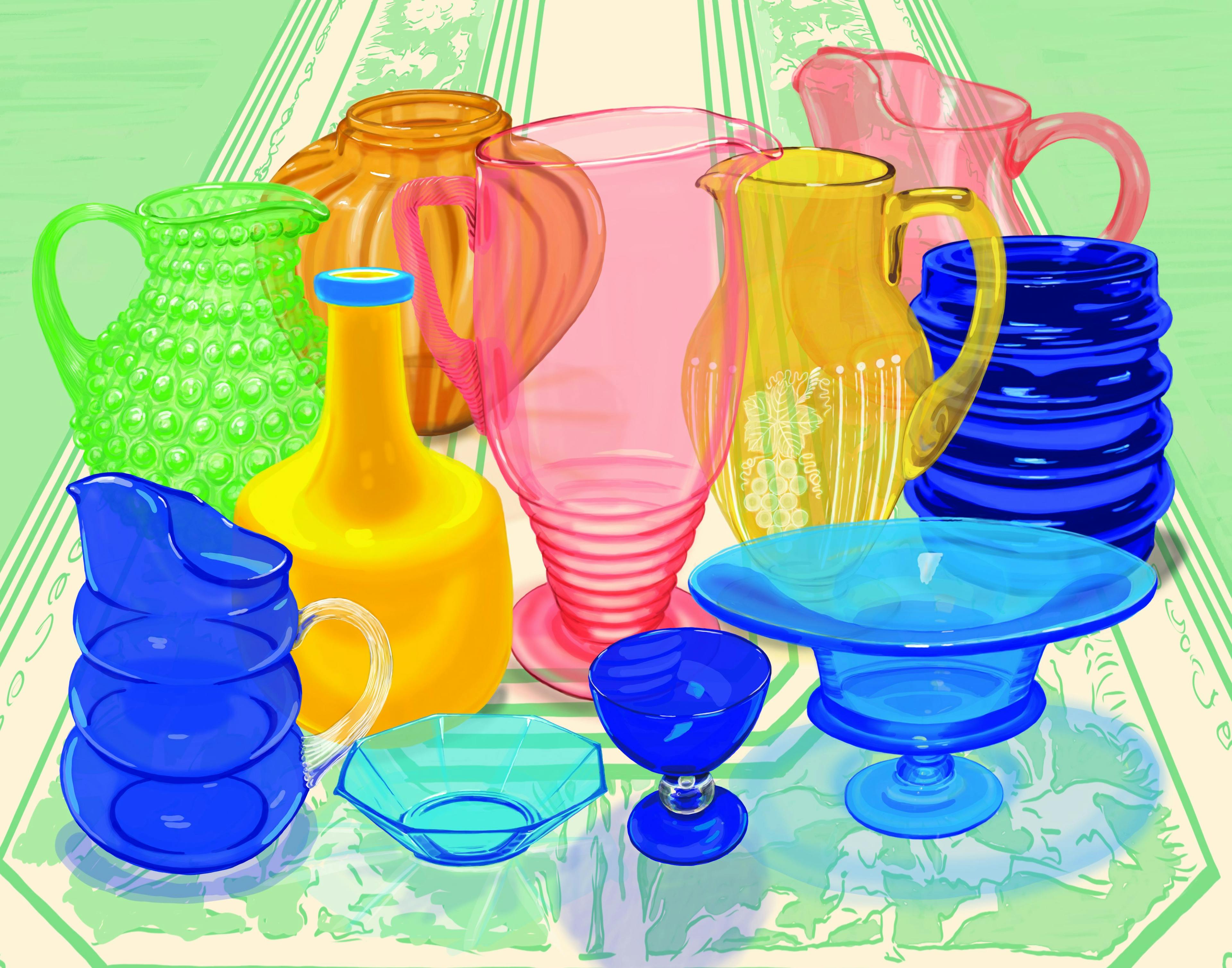 Transparent serving jugs