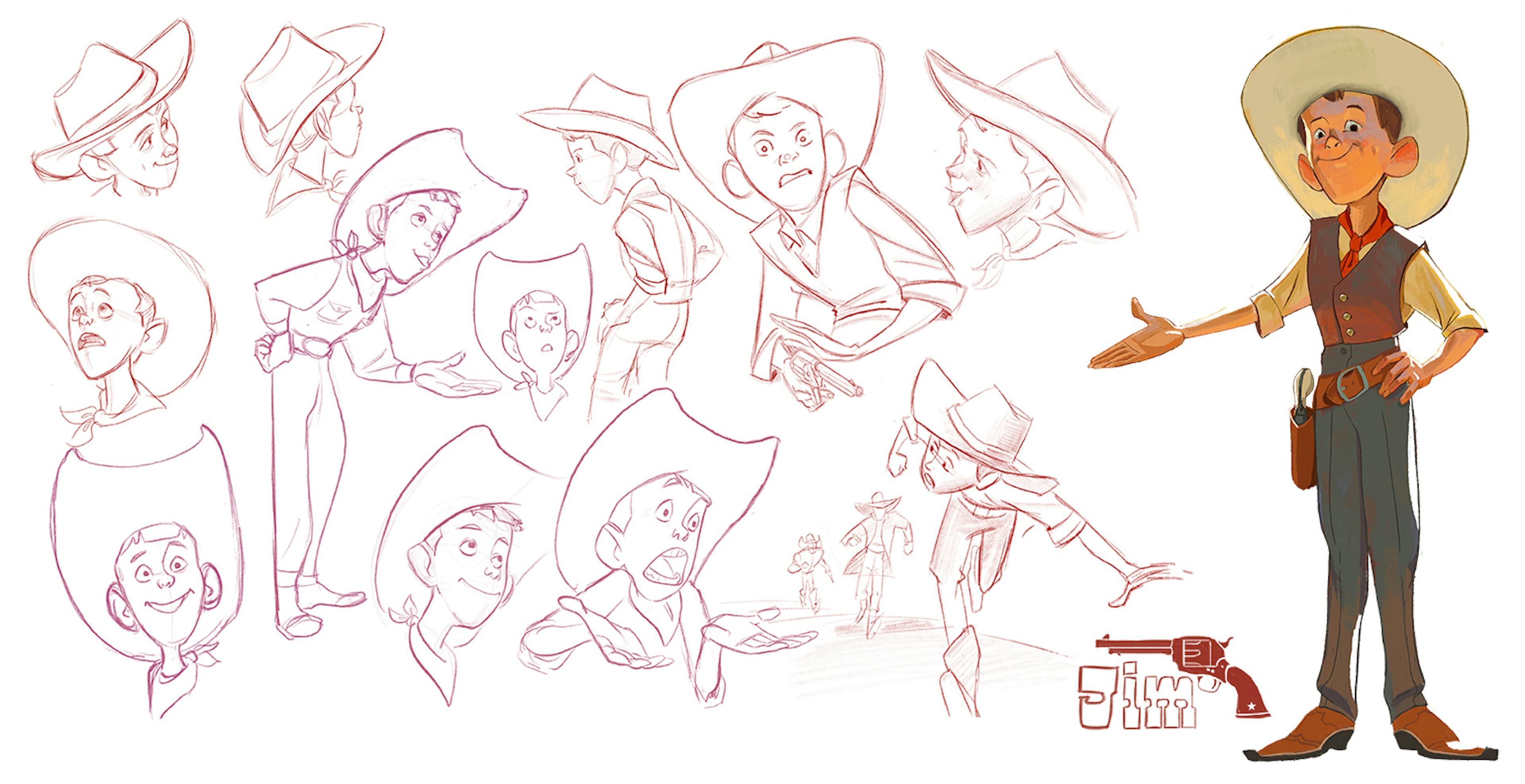 Concept sketches of Jim