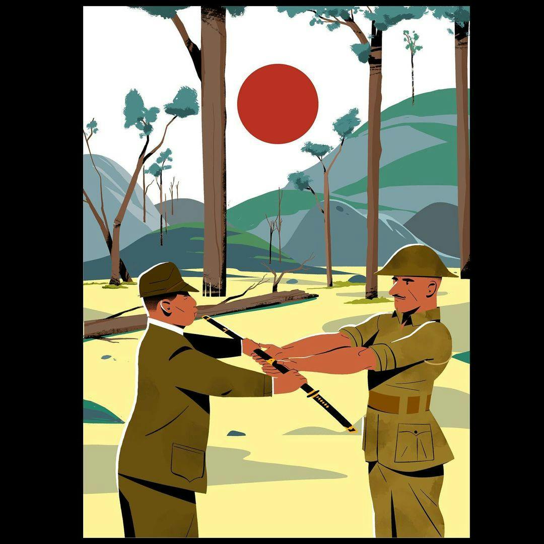 Two soldiers in Japan