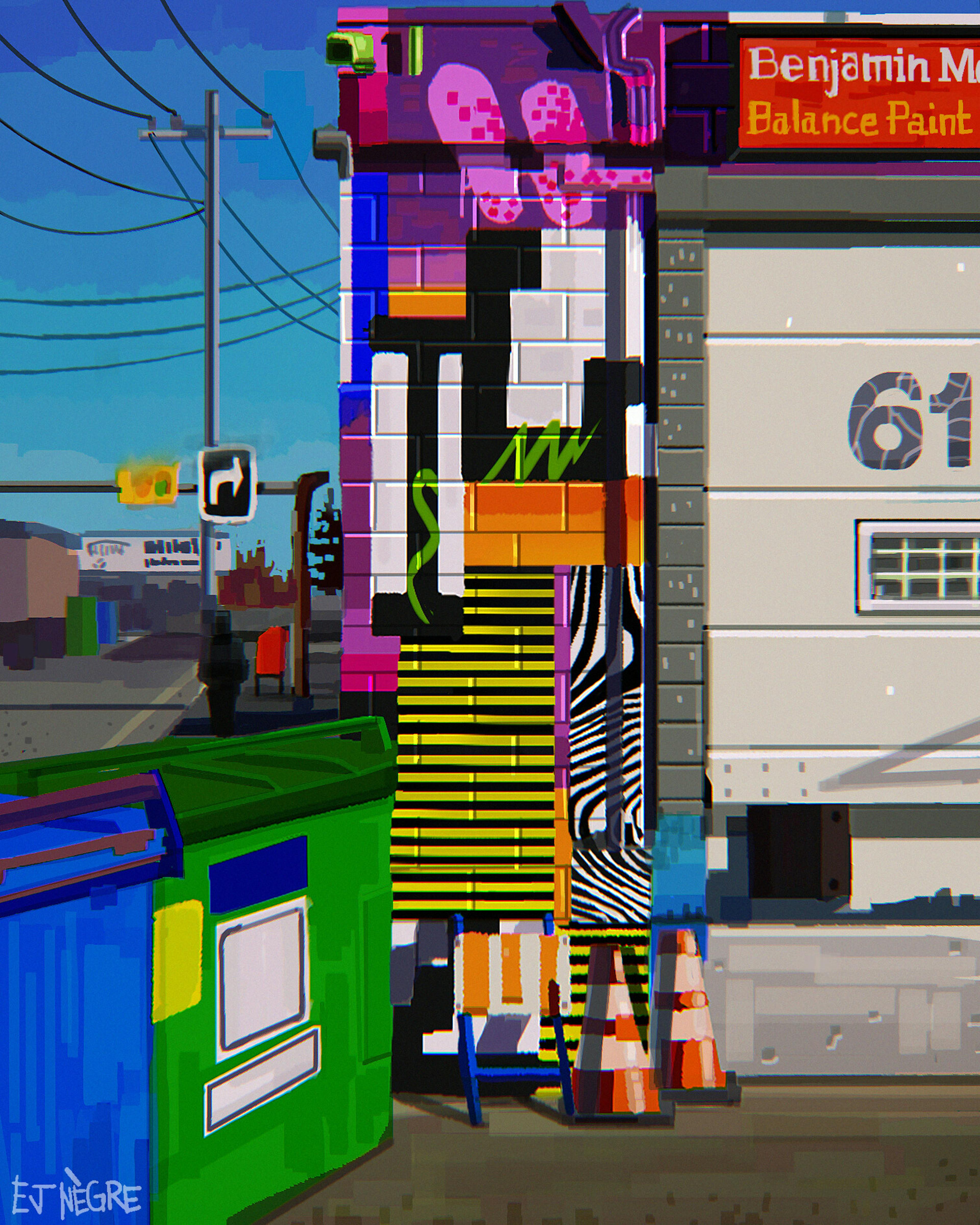 Illustration of a mural