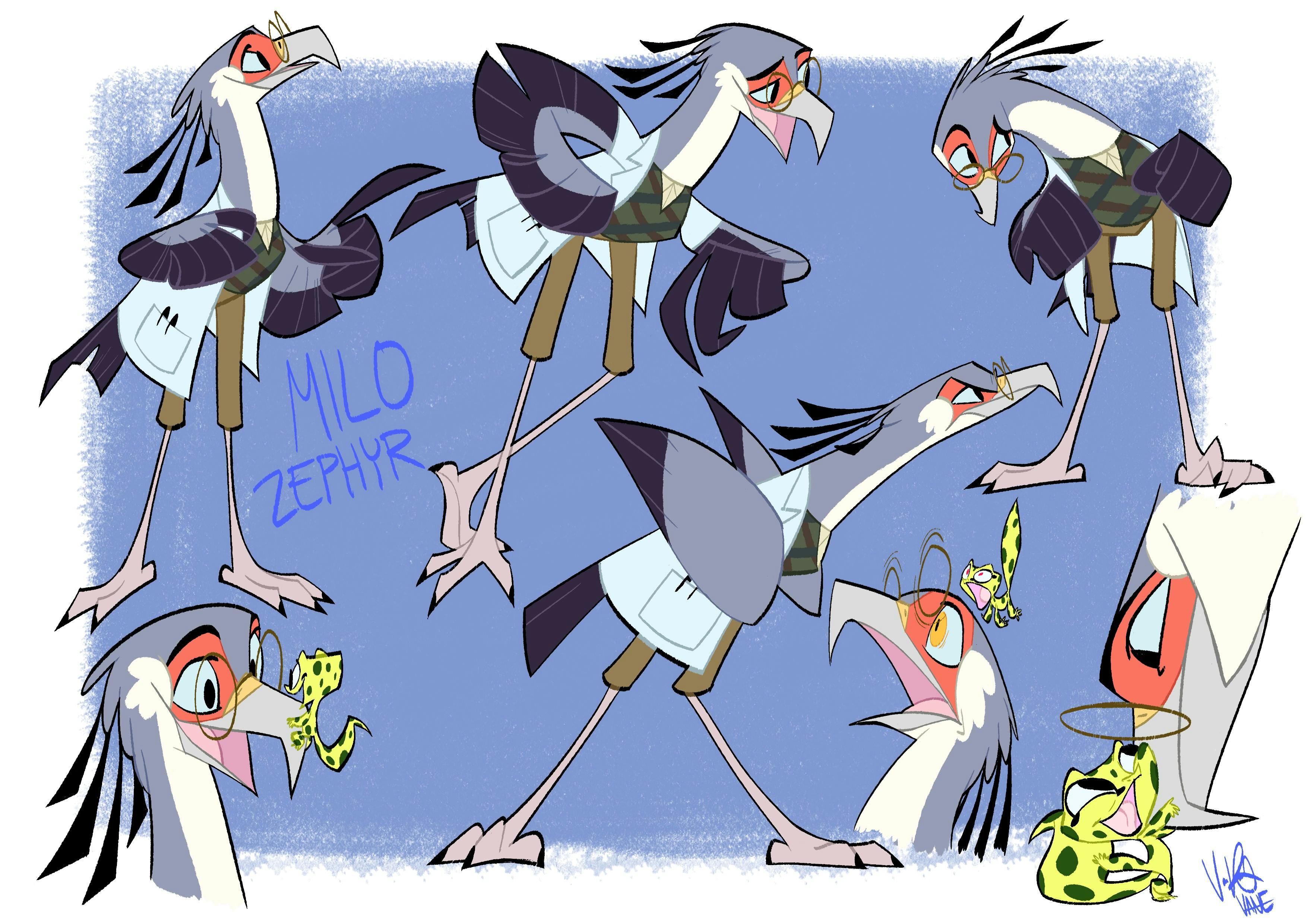 Character study of a bird