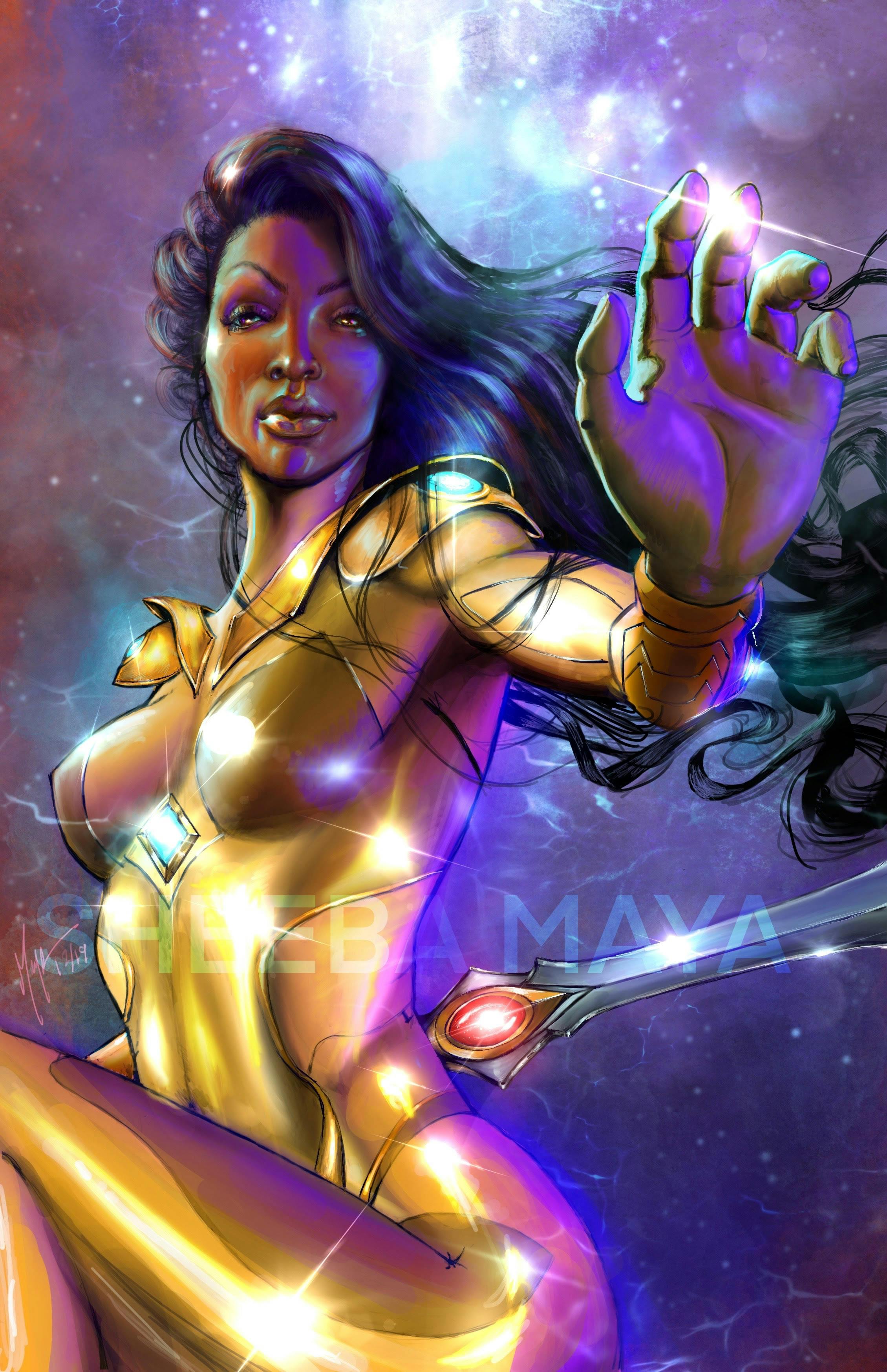 A galactic warrior woman