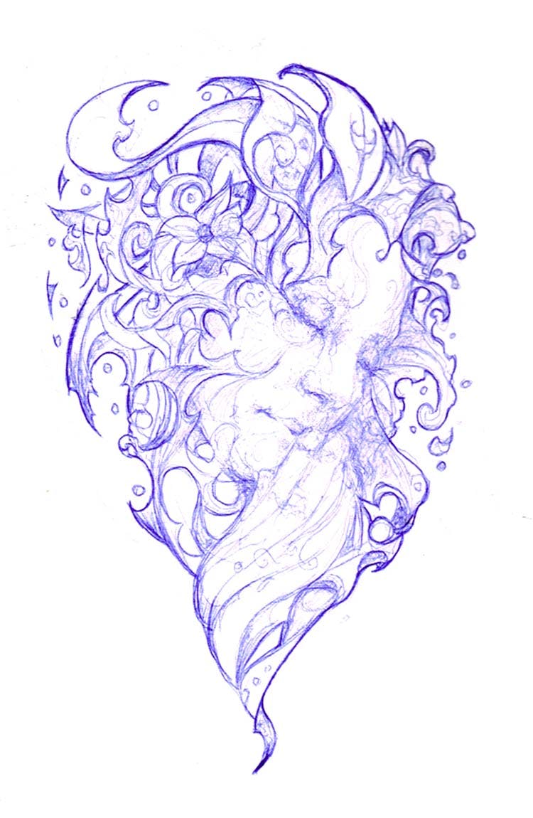 A sketch of a magical woman