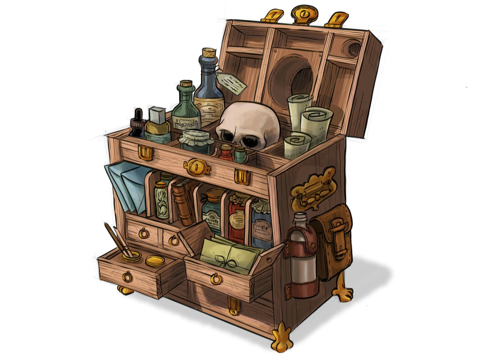 A potion master's chest