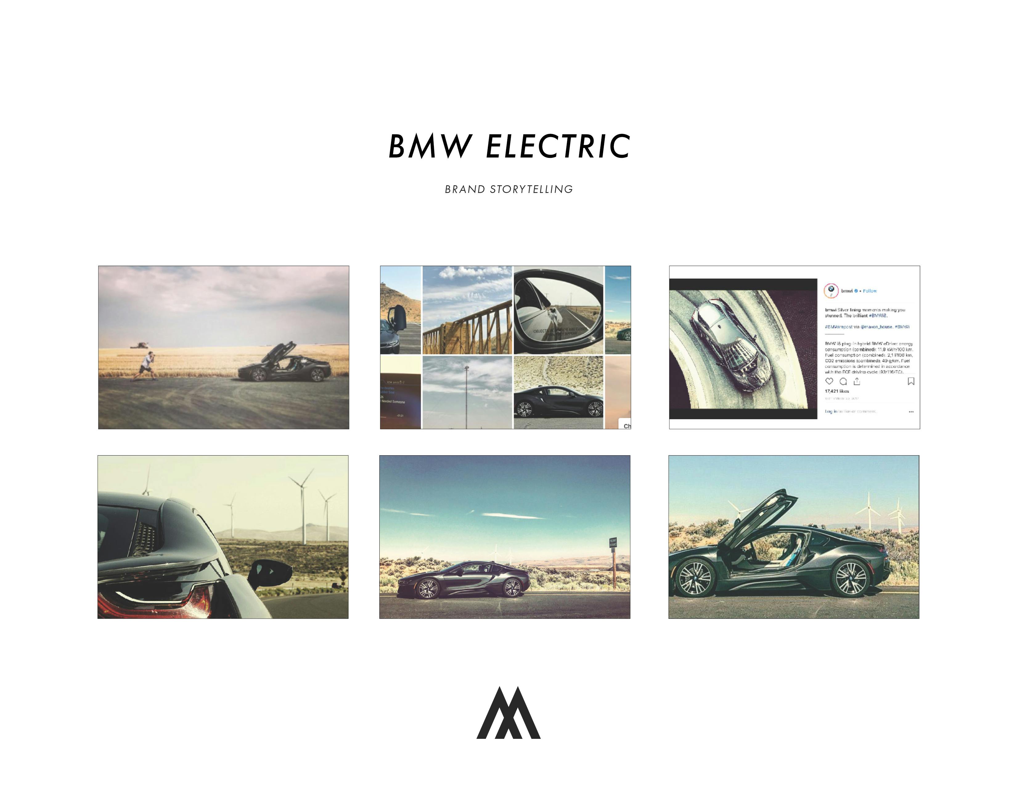 Examples of brand content for BMW Electric