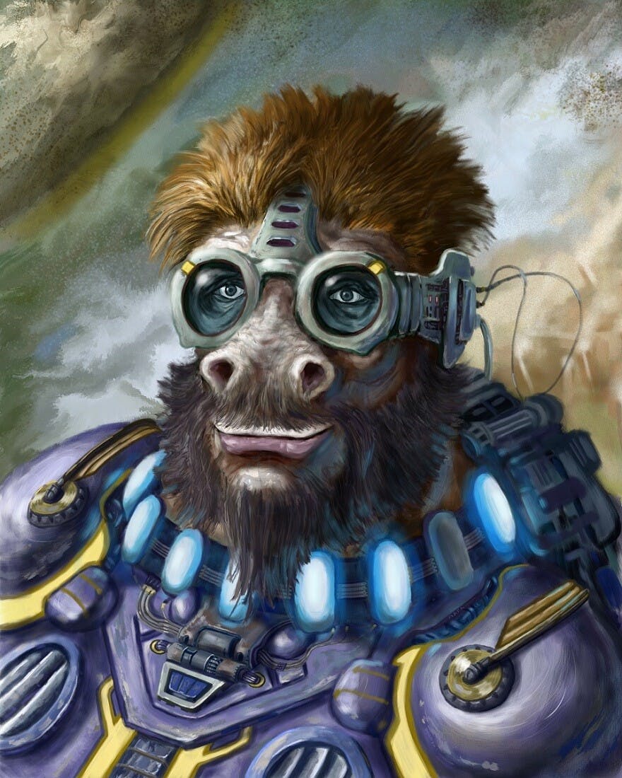 An ape like alien