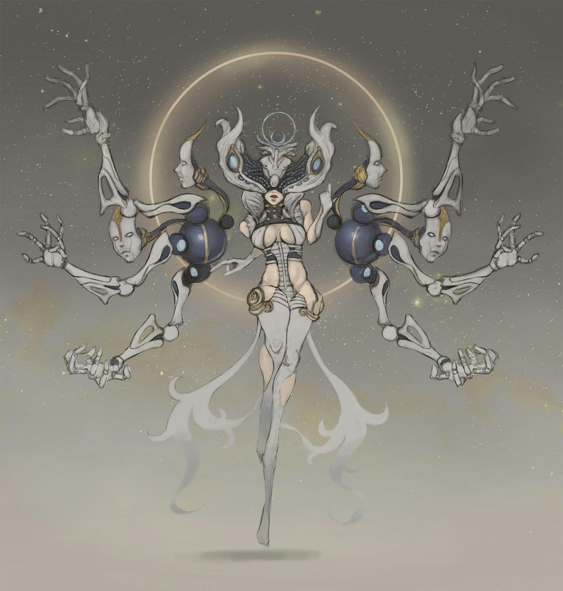 A multi-armed priestess