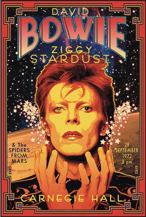 1972 poster of David Bowie