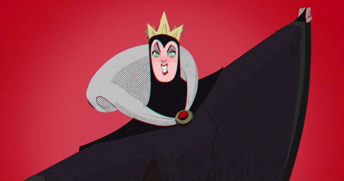 An illustration of the evil queen from Snow White