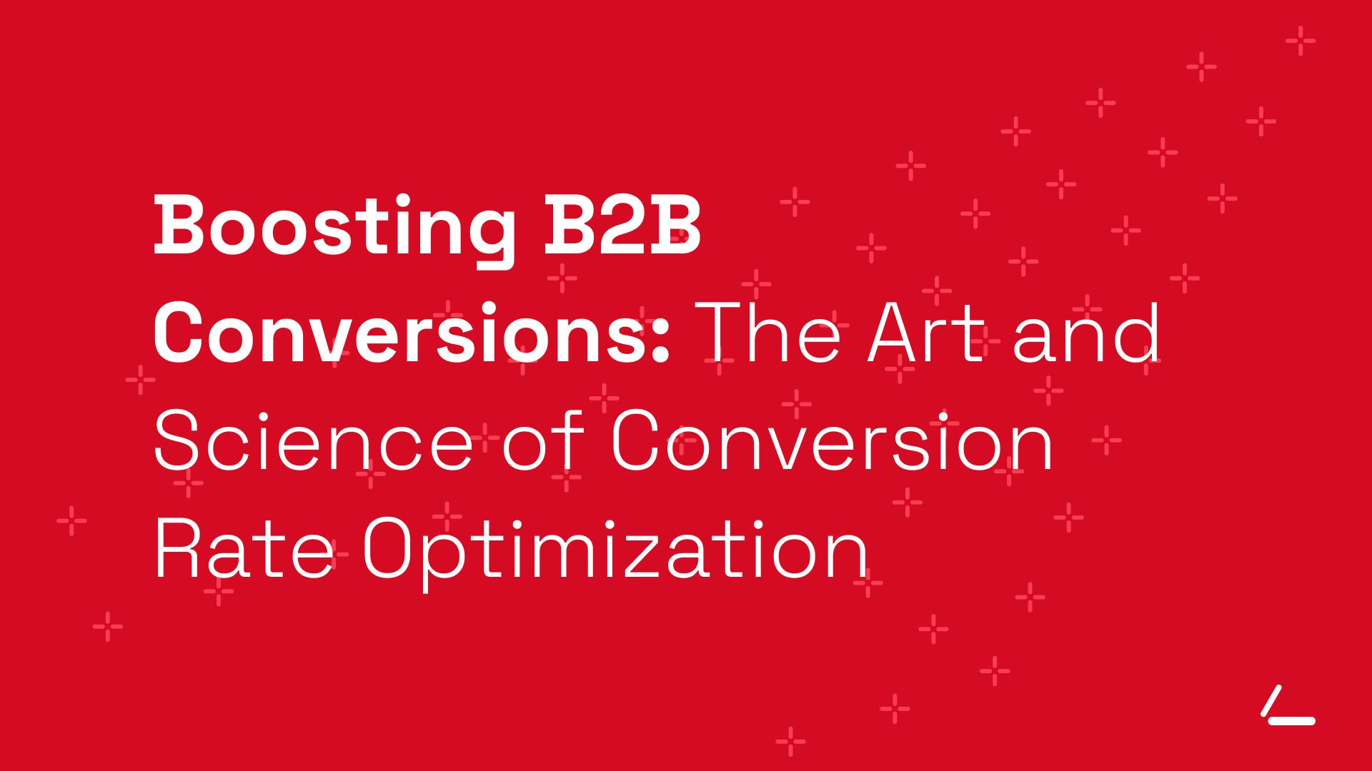 SEO Article Header - Red background with text about Conversion Rate Optimization