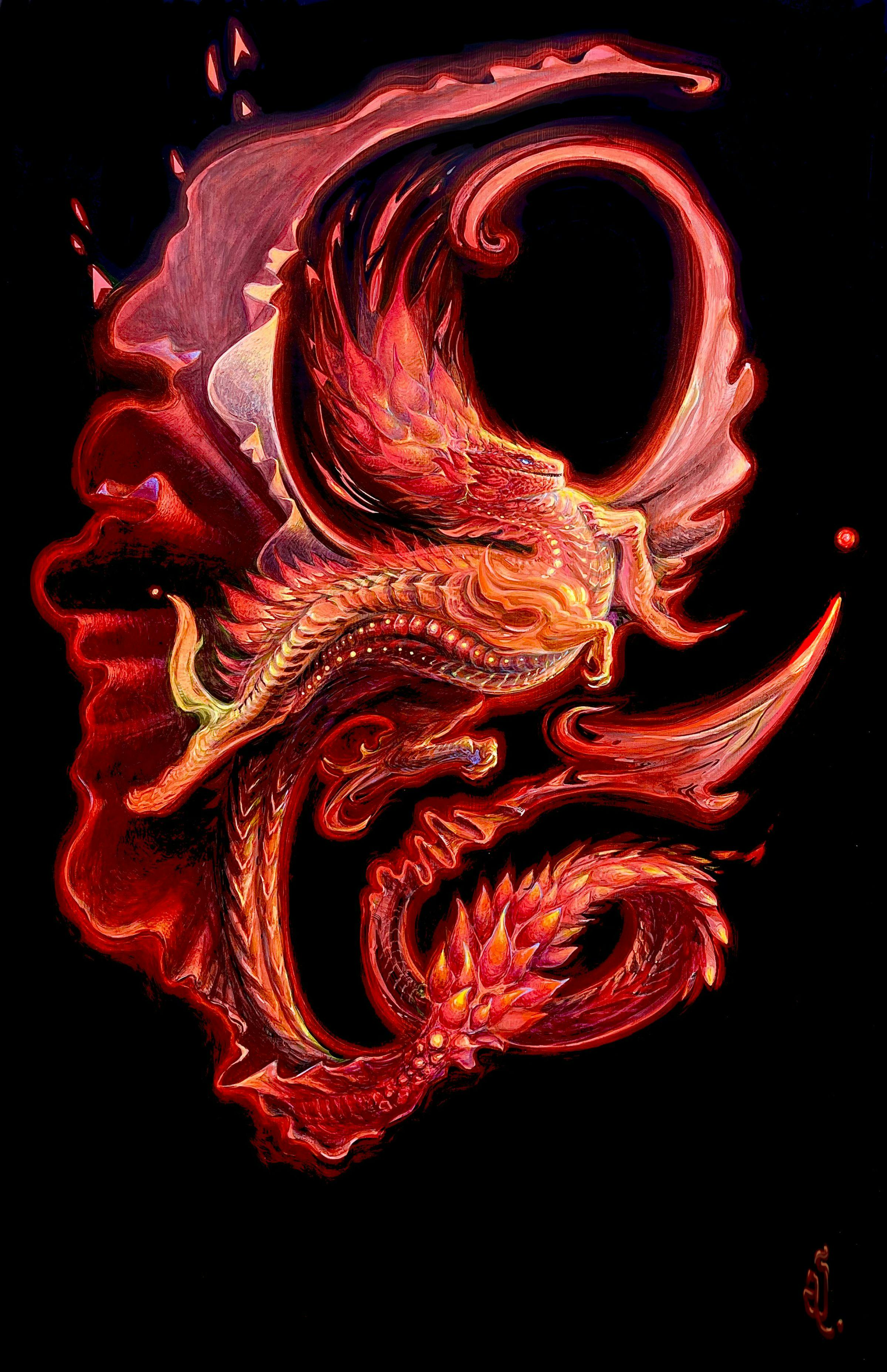 A fire dragon