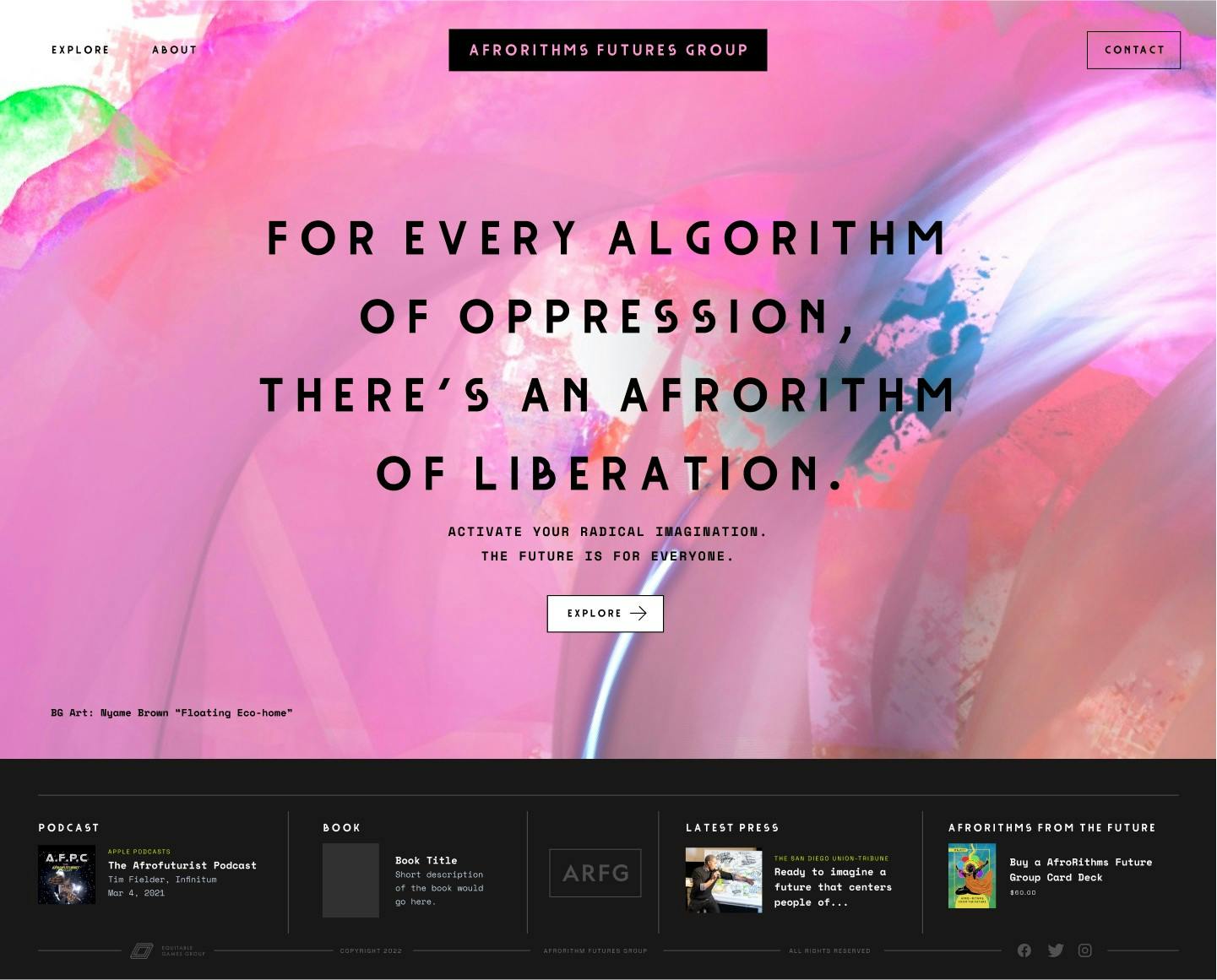 A web page header