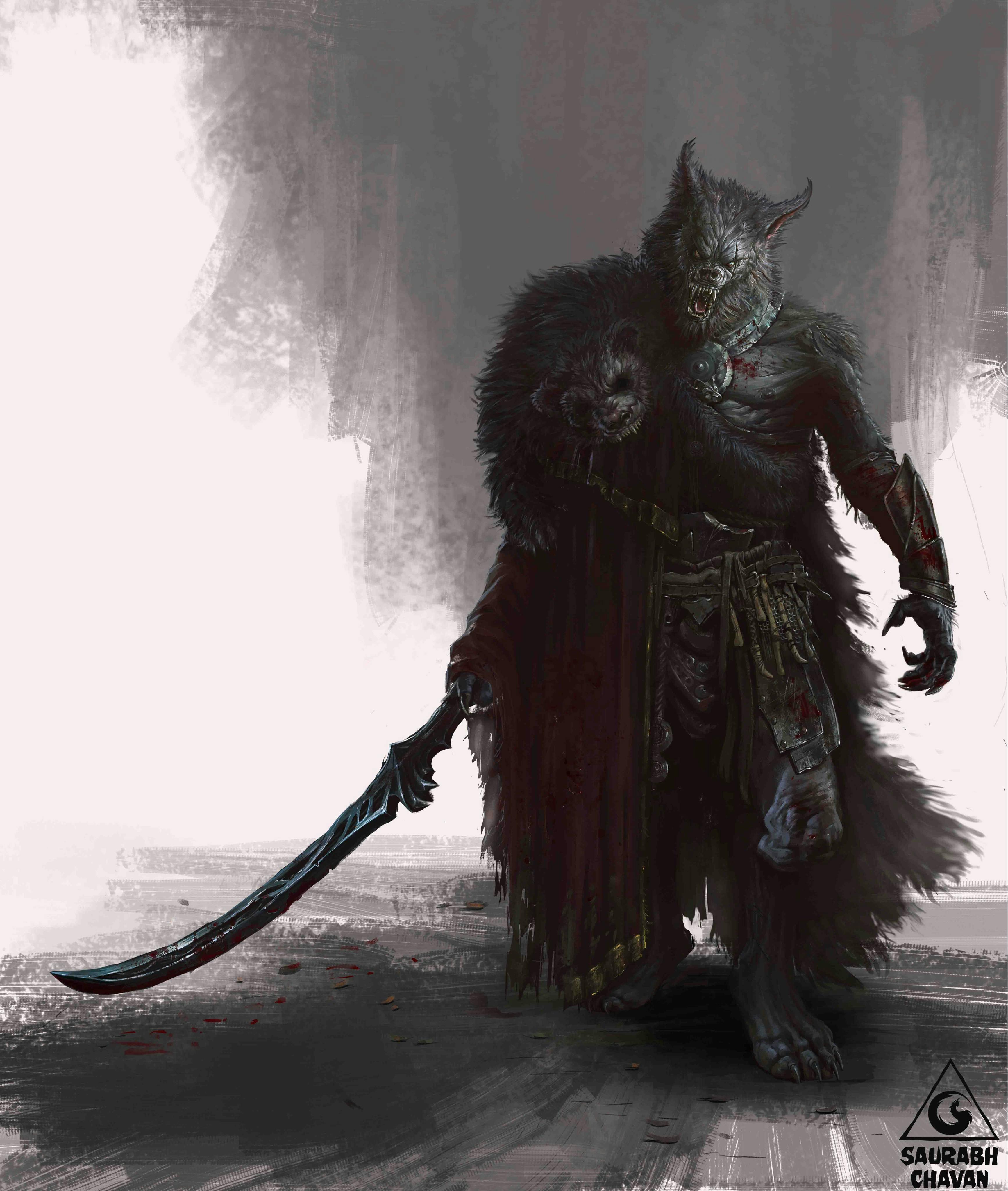 A werewolf warrior