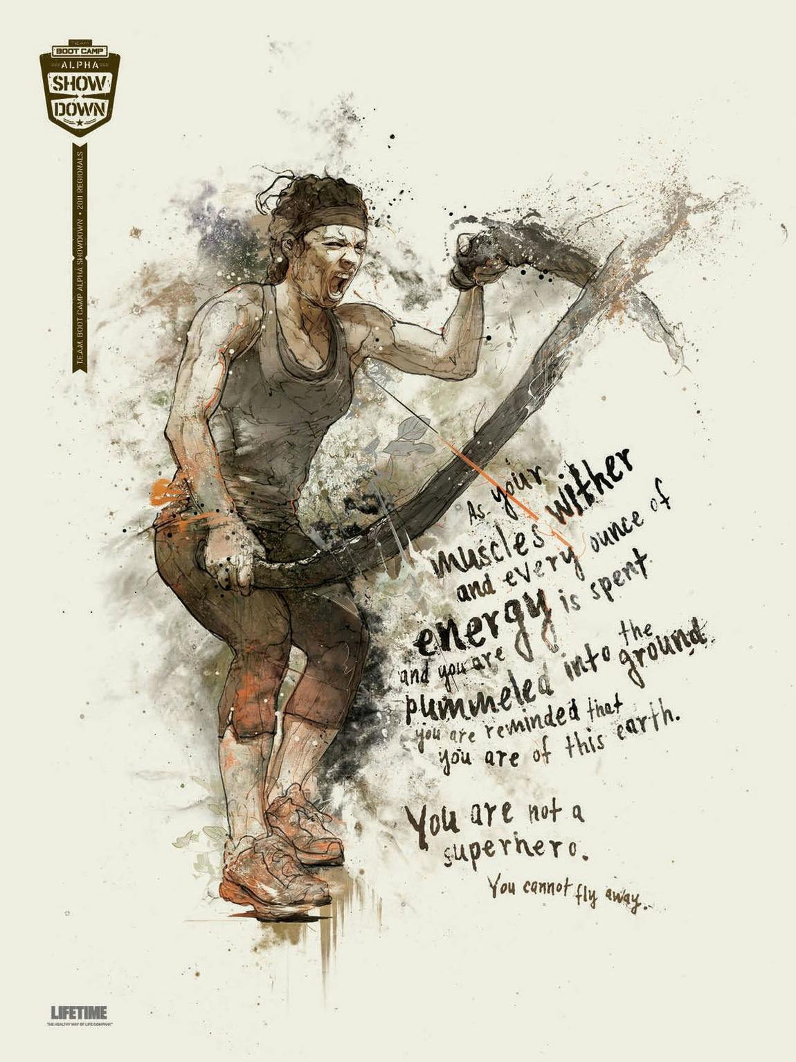 Illustration of a woman doing rope exercise