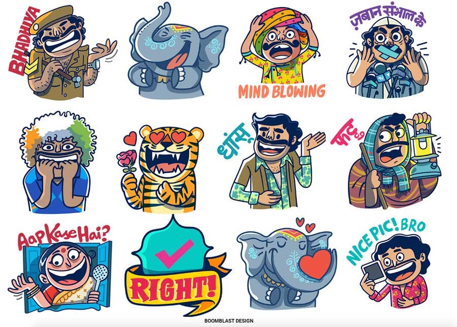 India-themed stickers