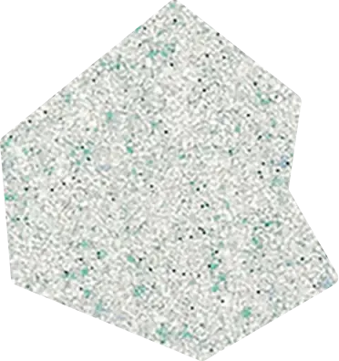 Échantillon du revêtement Mineral Coat, coloris Clear Water blanc piqueté de vert