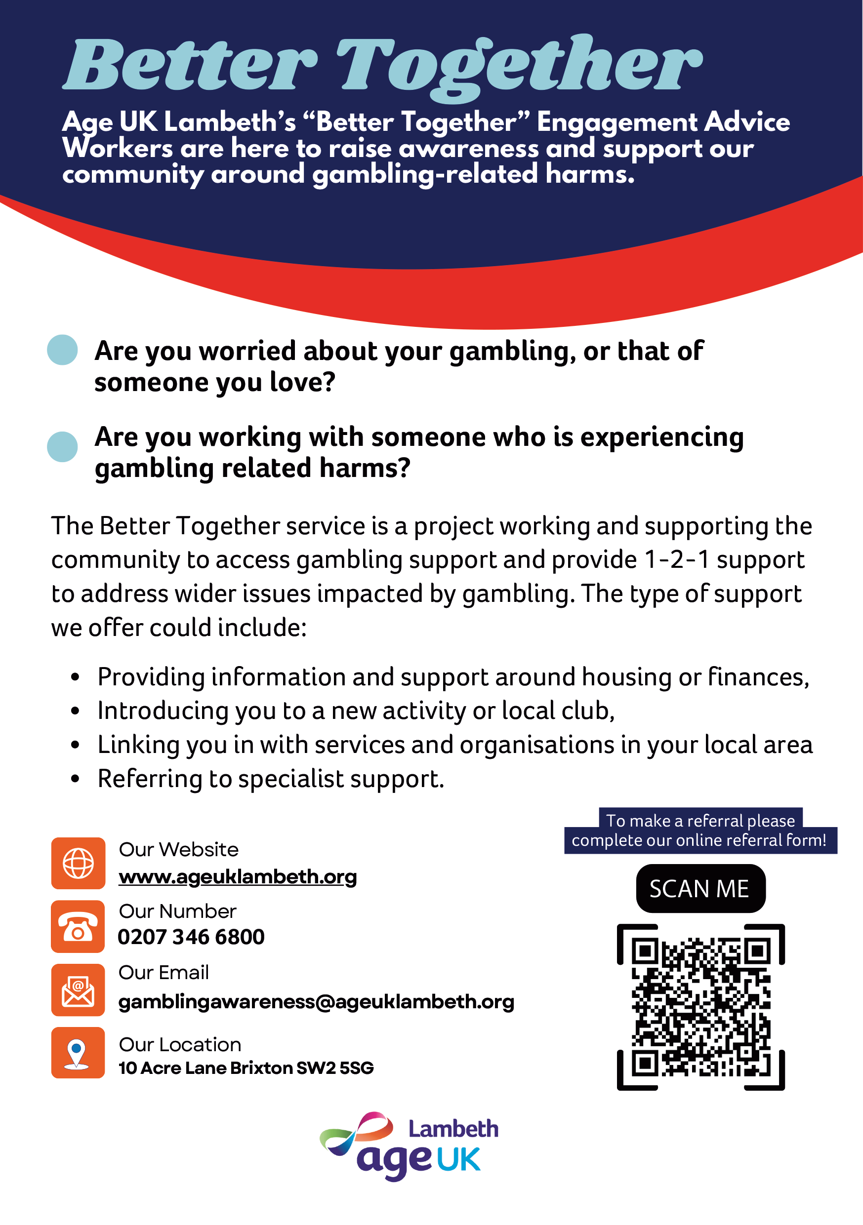 Age UK Better Together Gambling Support