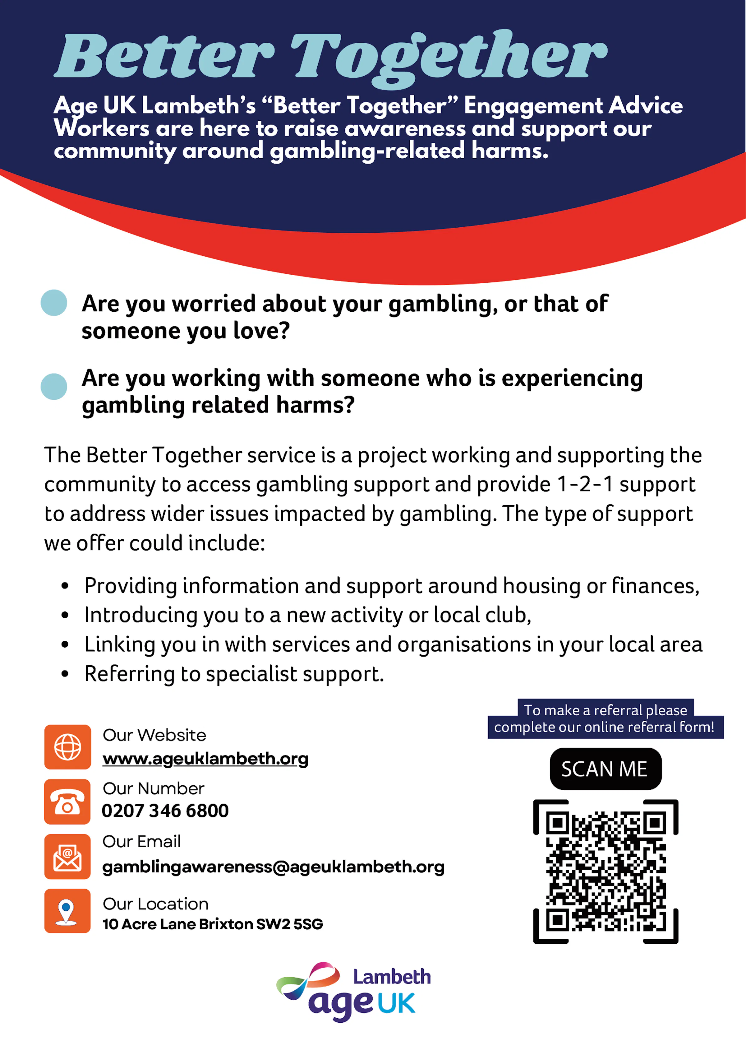 Age UK Better Together Gambling Support