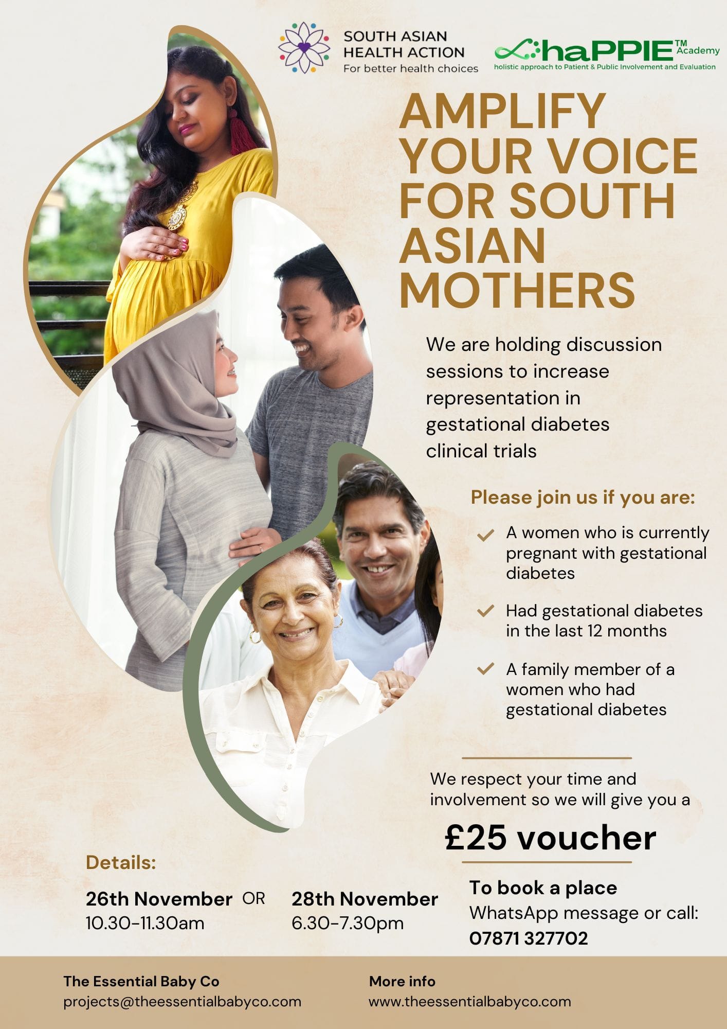 Wellbeing session for South Asian mothers - plus £25 voucher!