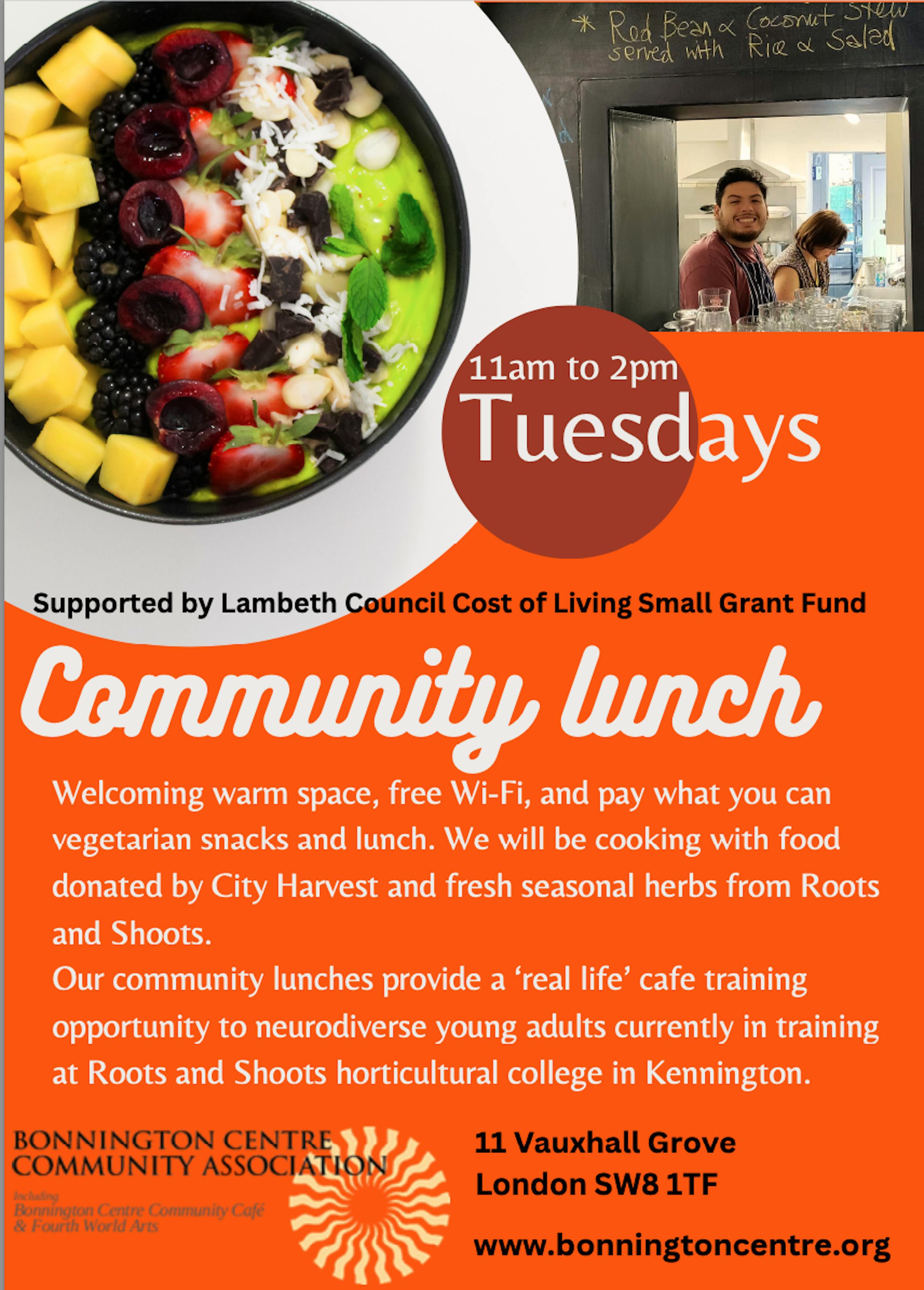 Community Lunch at the Bonnington Cafe