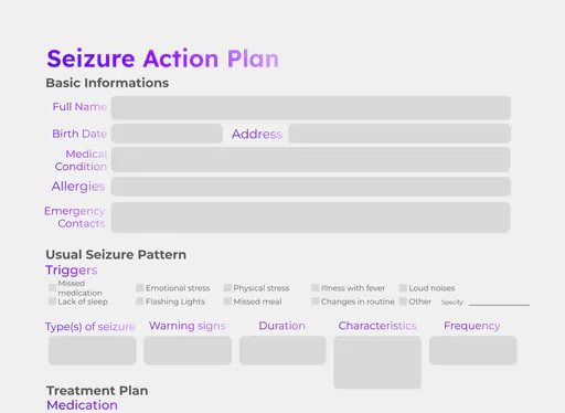 Seizure Action Plan
