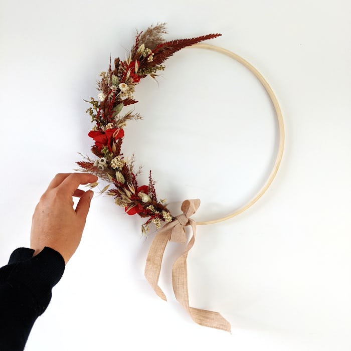 Couronne de fleurs séchées "Sauvage"