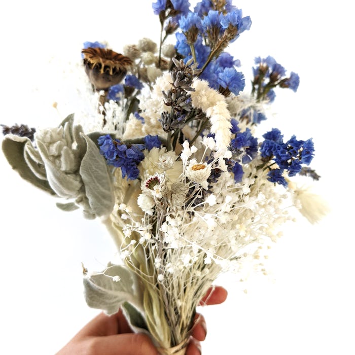 Bouquet de fleurs séchées “Blue moon”