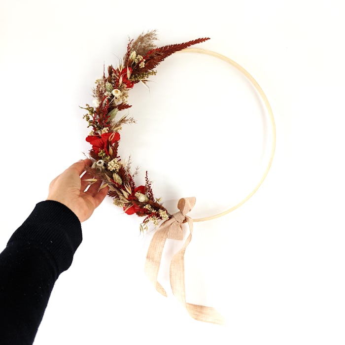 Couronne de fleurs séchées "Sauvage"