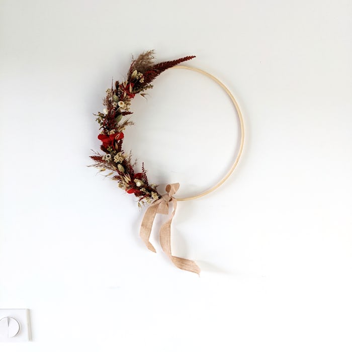 Couronne de fleurs séchées "Sauvage"