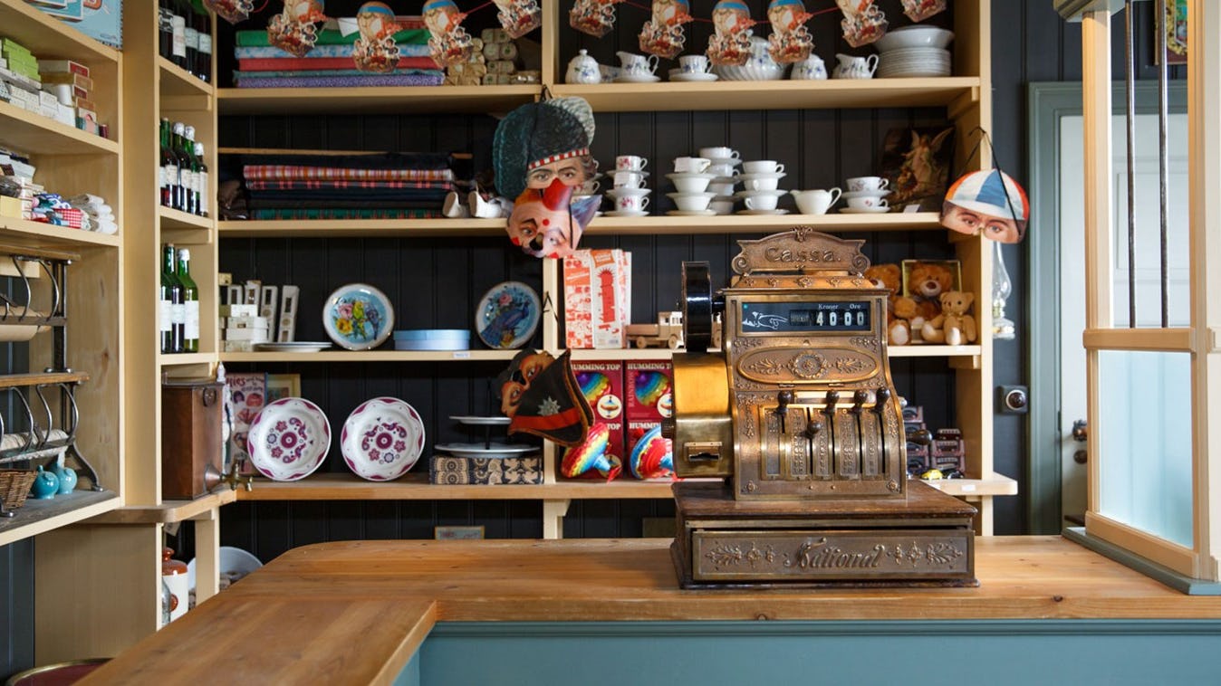 Búðarkassi úr vélasafni Landsbankans