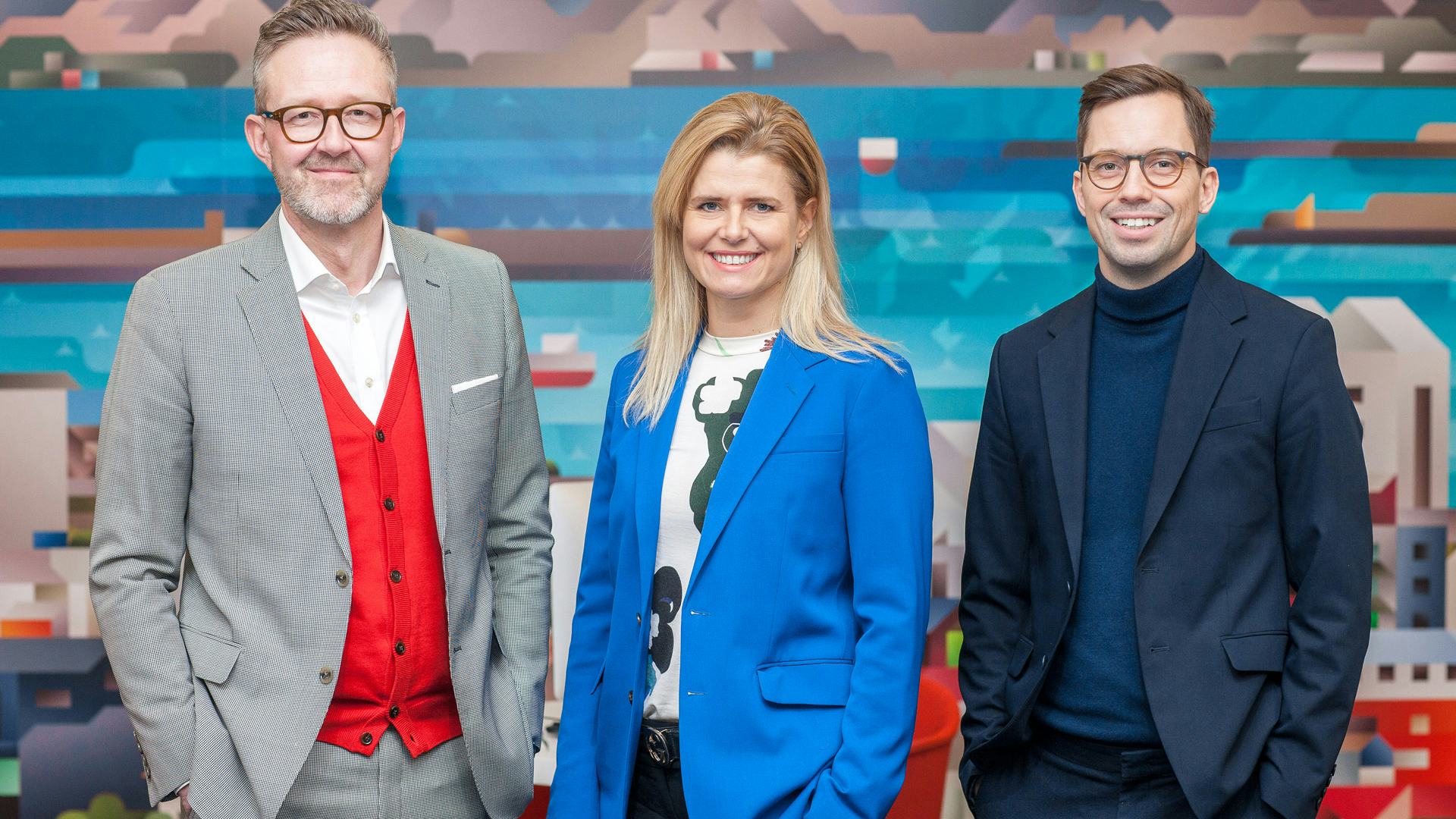 Árni Þór Þorbjörnsson framkvæmdastjóri Fyrirtækjasviðs Landsbankans, Birna Bragadóttir stjórnarformaður Ljósleiðarans og Reynir Smári Atlason sérfræðingur í sjálfbærni hjá Landsbankanum.