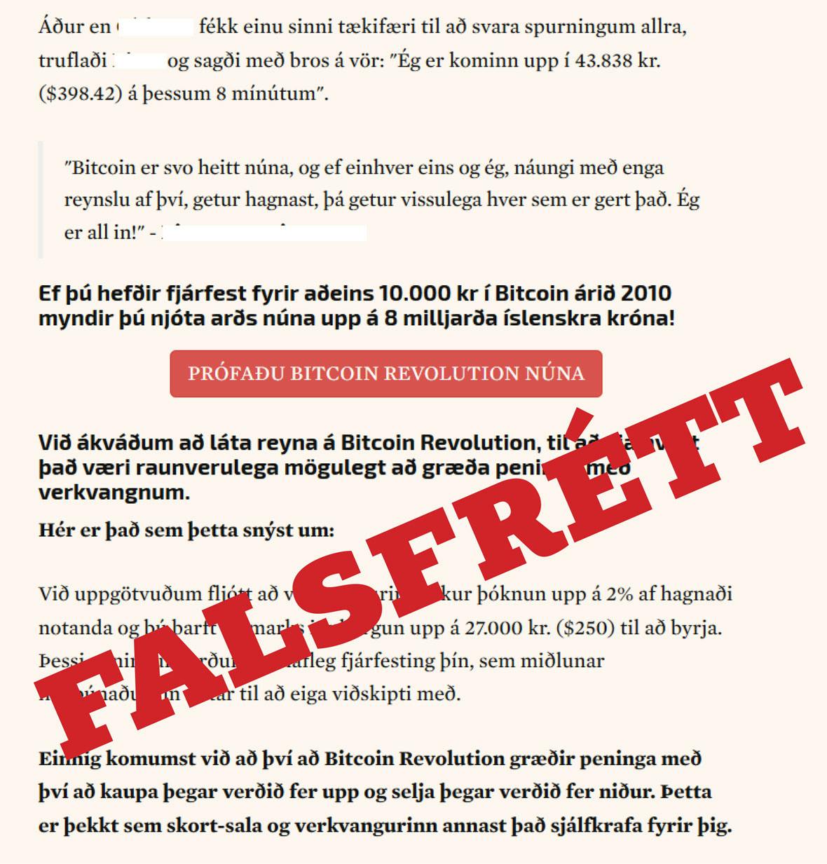 Falsfrétt