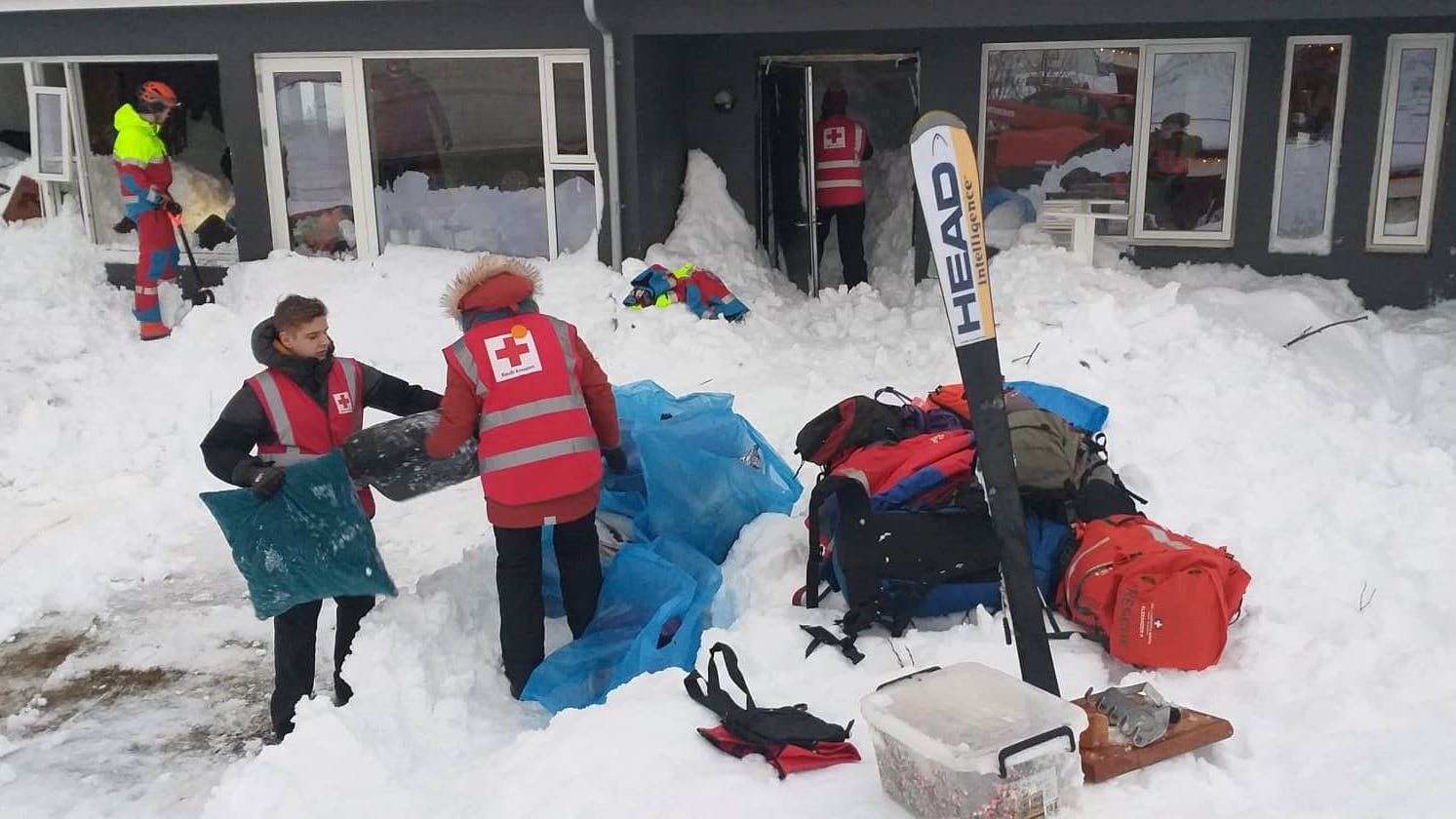 Sjálfboðaliðar hjá Rauða krossinum