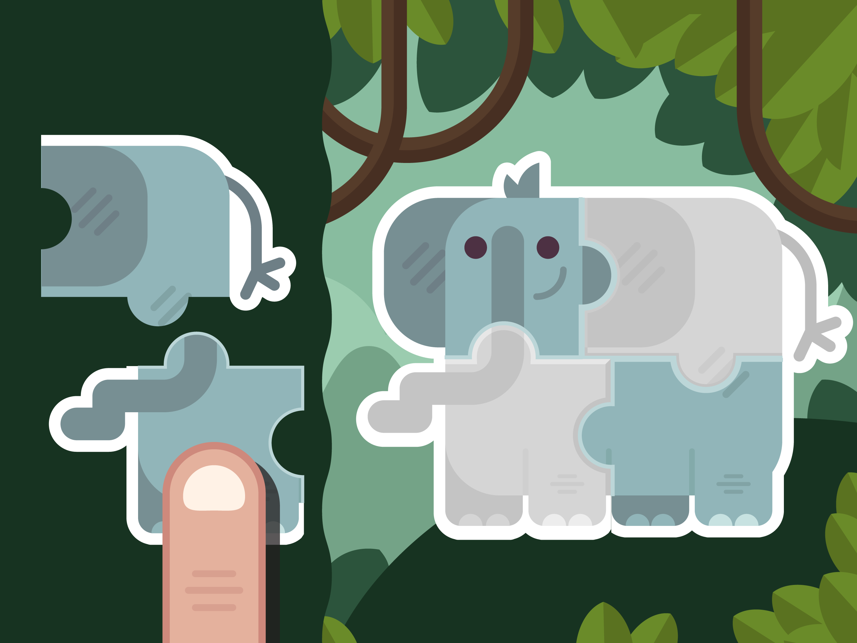 Púsluspil í Sprotaappinu