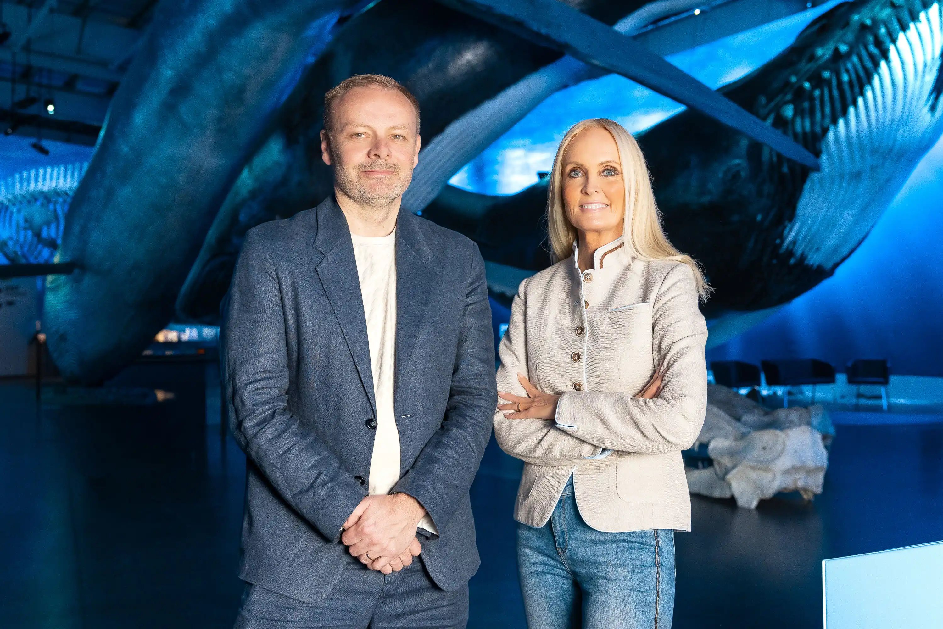 Ásgeir Baldurs, forstjóri Arctic Adventures, og Sigríður Margrét Oddsdóttir, forstjóri Bláa lónsins