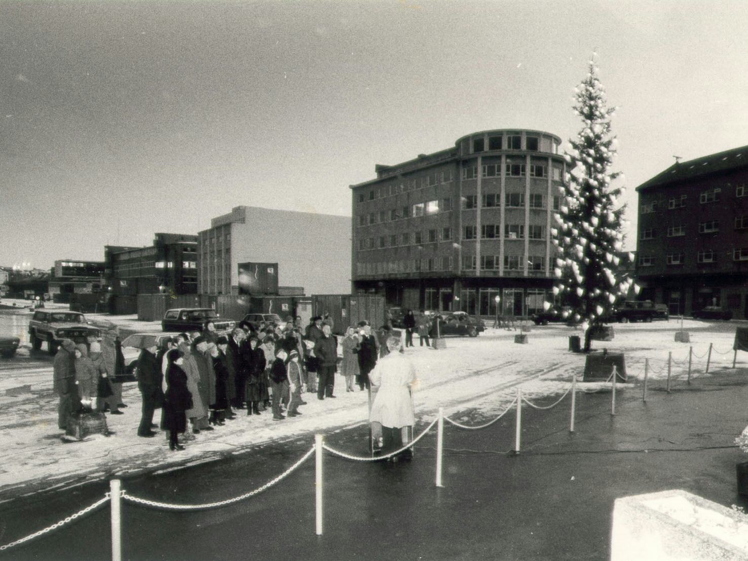 Hamborgartréð tendrað í Reykjavík