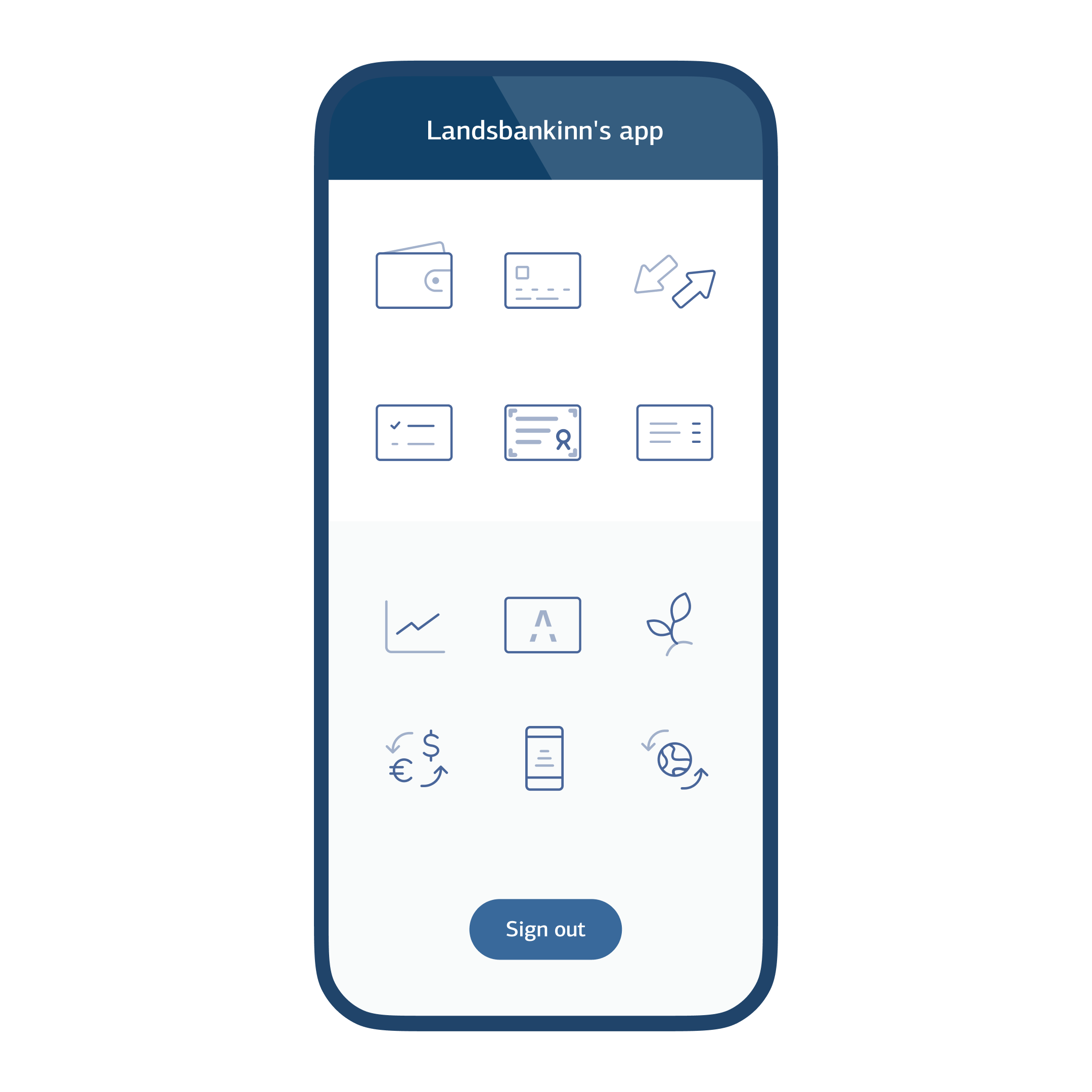 Landsbankinn's app