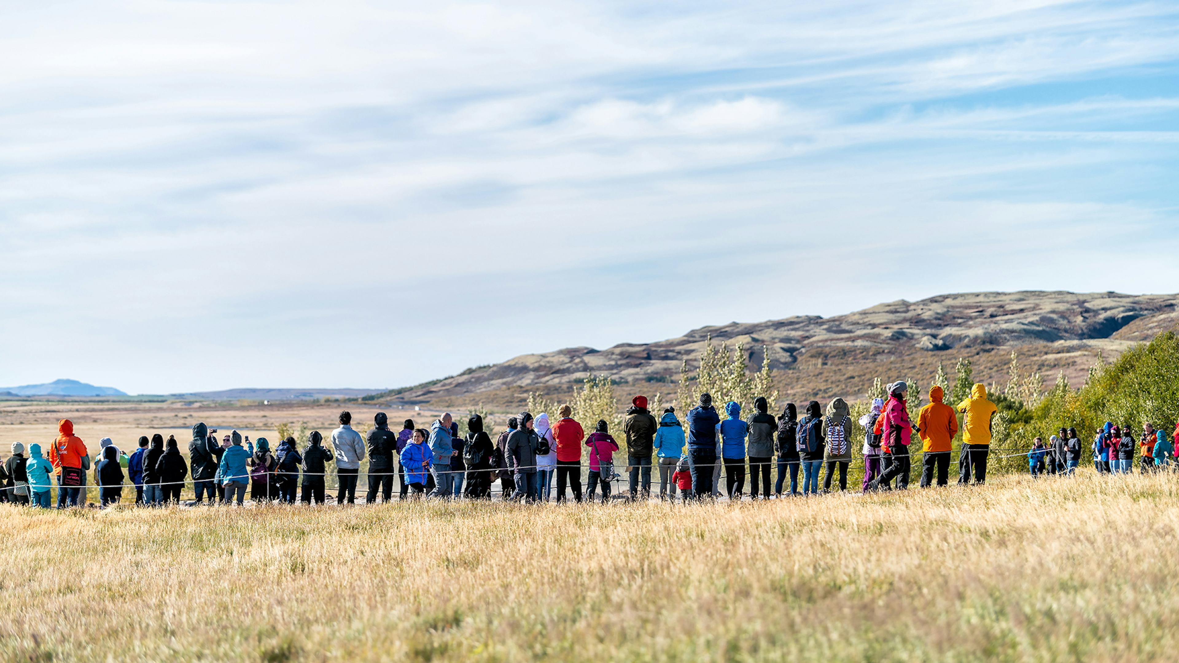 Fólk við Geysi