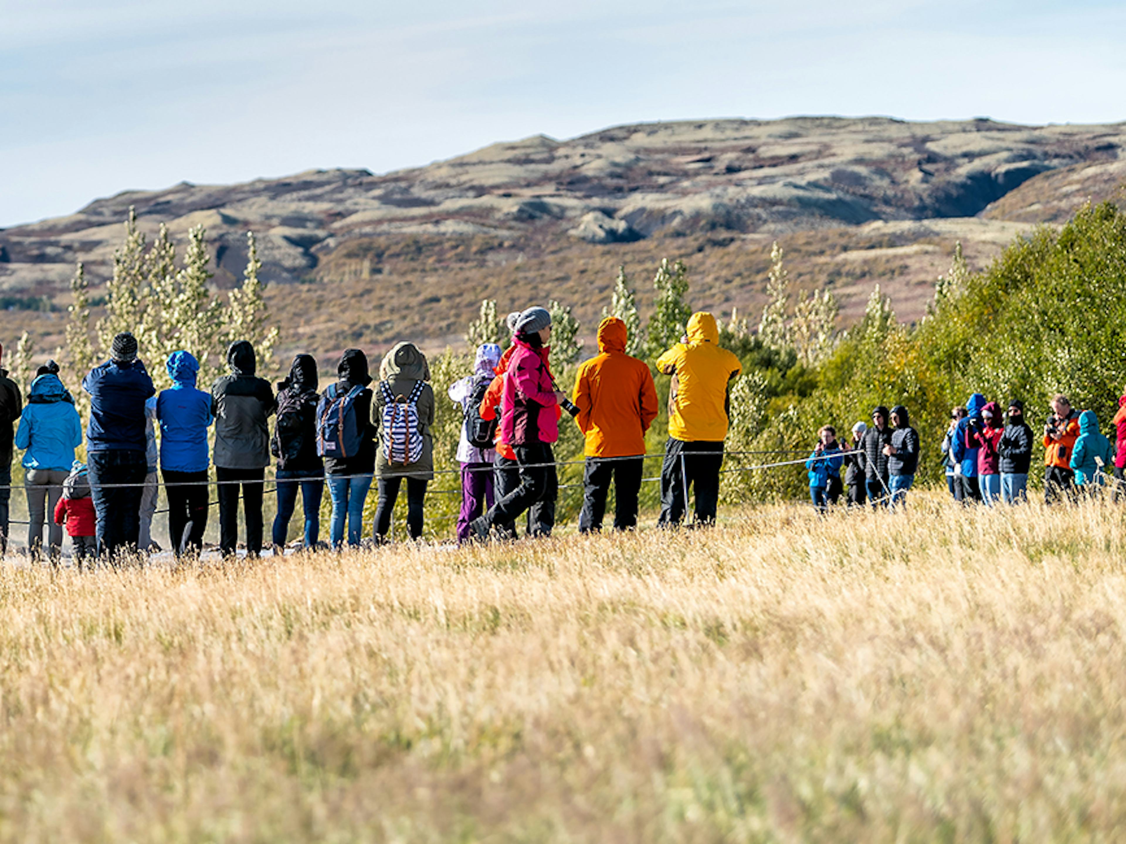 Fólk við Geysi