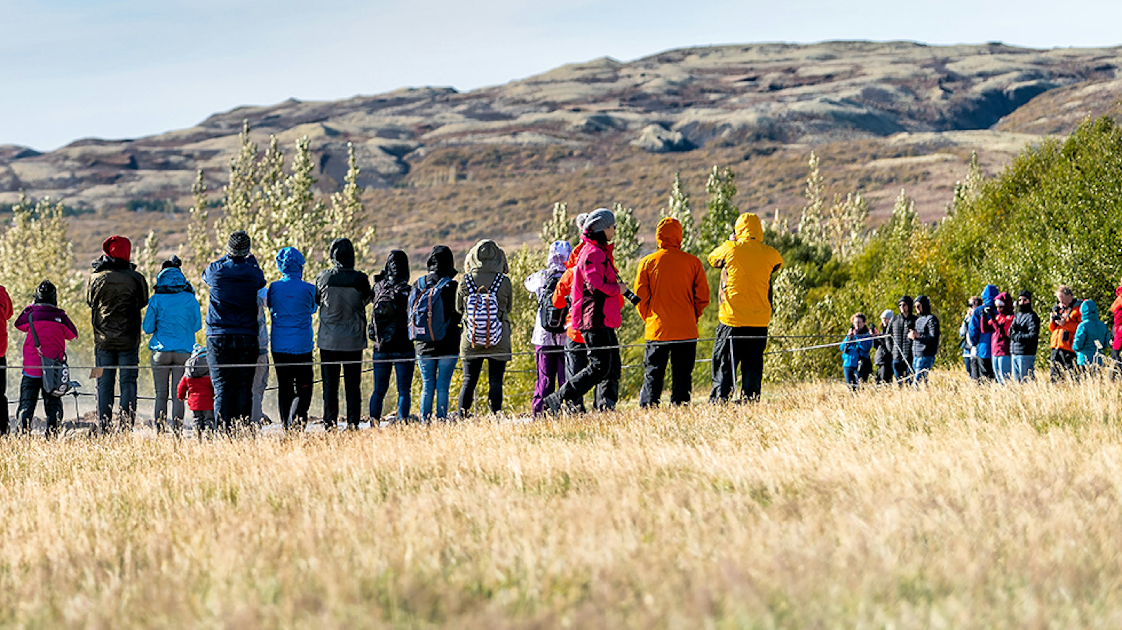 Fólk við Geysi