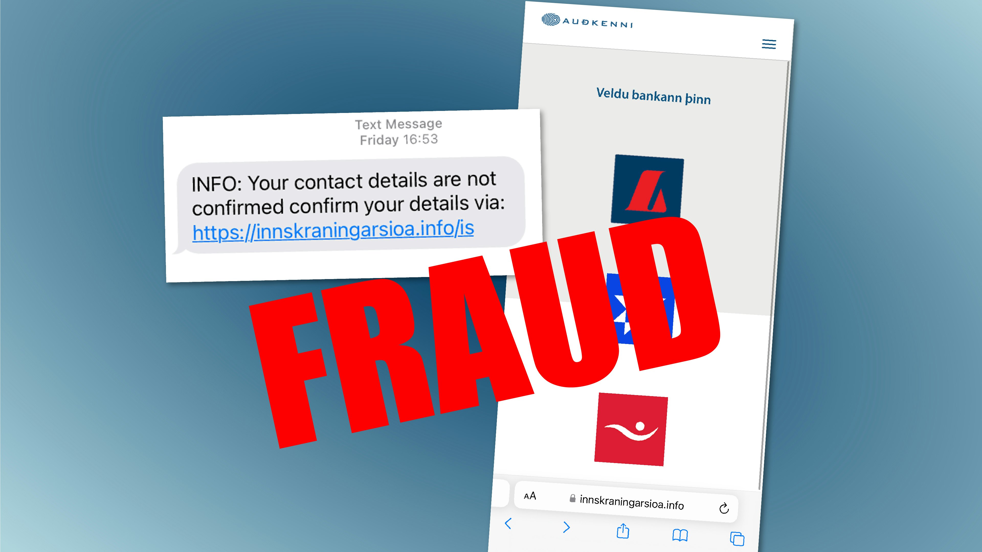 Screenshot of fraudulent message