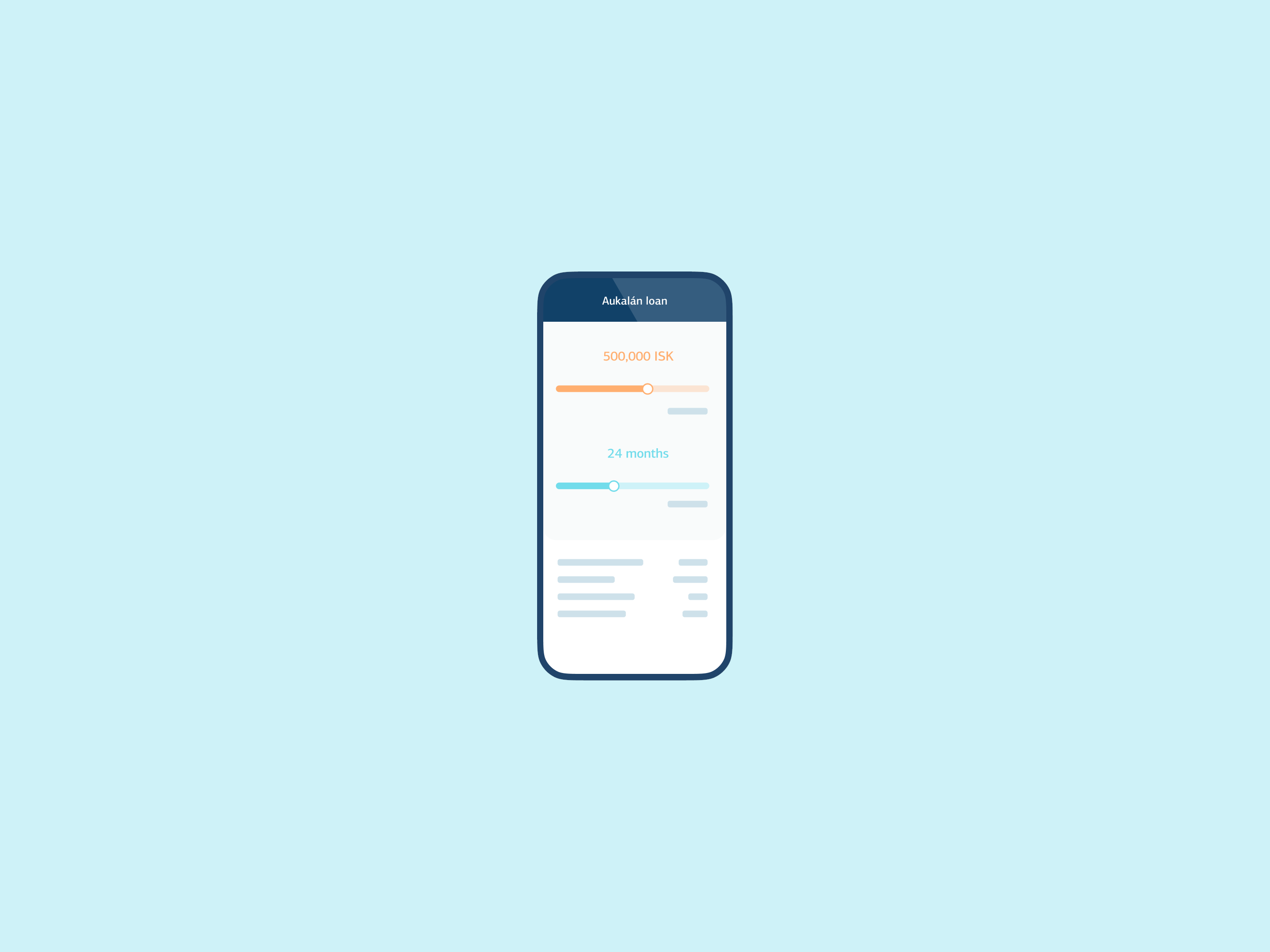 Screenshot from Landsbankinn's app