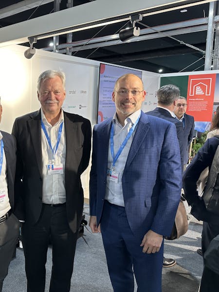 Nótt Thorberg, forstöðumaður Grænvangs, Morten Christiansen, framkvæmdastjóri loftslagslausna hjá Maersk, Finn Mortensen, framkvæmdastjóri State of Green og Ríkarður