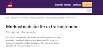 Merkostnadslån hos CSN