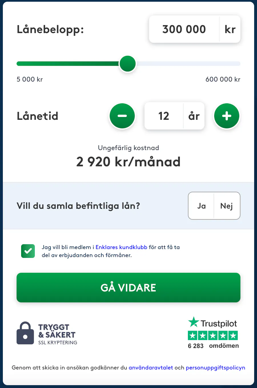 Steg 1 Enklare