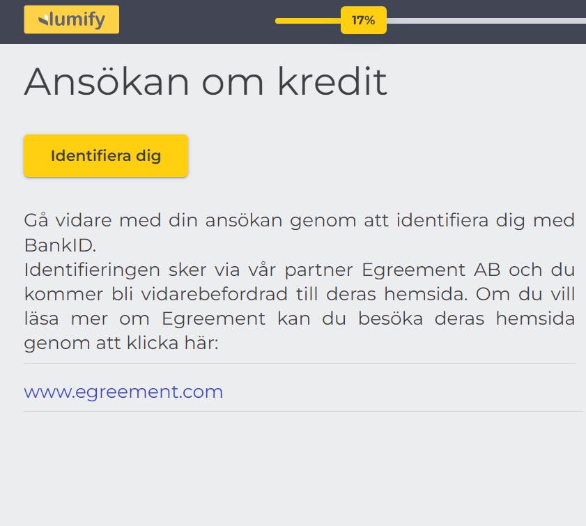 Steg 3 - Låna hos Lumify