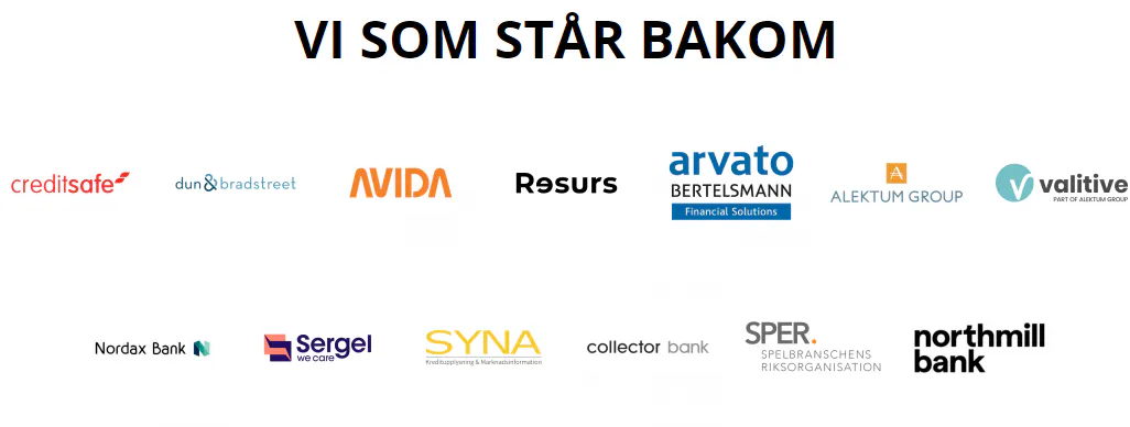 Företag som står bakom ett nationellt skuldregister