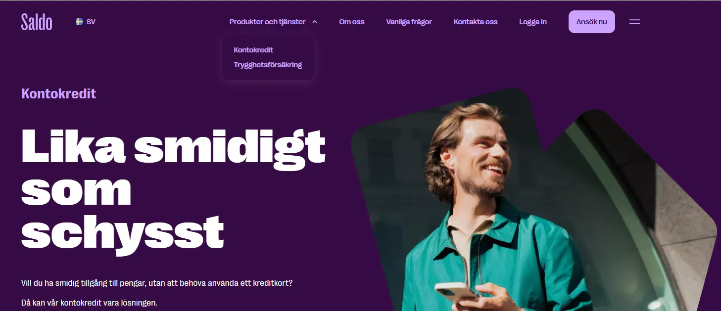 Lån hos Saldo - Steg 1