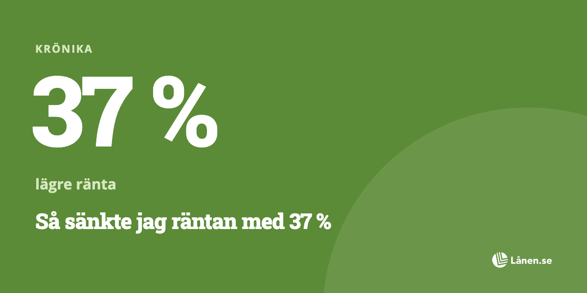 Krönika: Så sänkte jag räntan med 37% !